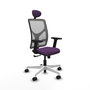 PIQUERAS Y CRESPO Silla de oficina Motilla con mecanismo Sincro, Morado y Gris