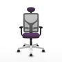 PIQUERAS Y CRESPO Silla de oficina Motilla con mecanismo Sincro, Morado y Gris