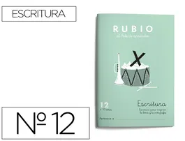 Rubio Cuaderno Caligrafía Nº 12 Desarrollo Destrezas Motrices Lenguaje Escrito Certificado FSC