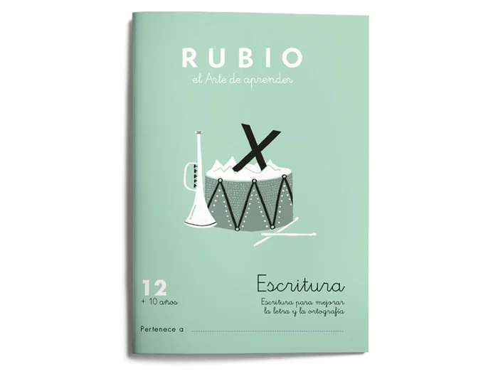 Rubio Cuaderno Caligrafía Nº 12 Desarrollo Destrezas Motrices Lenguaje Escrito Certificado FSC