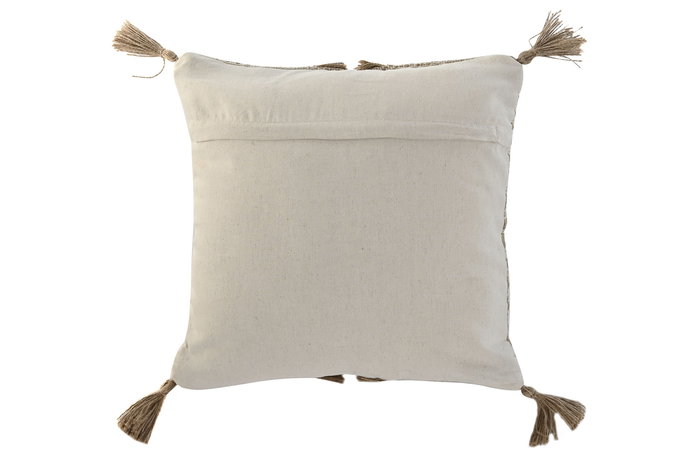 DKD Home Decor Cojin India 1c24 Boho Algodon Yute 45 x 45 cm