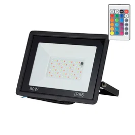 Proyector LED RGBW 50W con Mando a Distancia para Exterior
