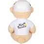 GIPSY TOYS - Peluche Tour de Francia AABJX36166 - Oso con Maillot y Gorra, Blanco, 24 cm