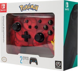 Power A Mando Enhanced con Cable Rojo Pokémon Pikachu