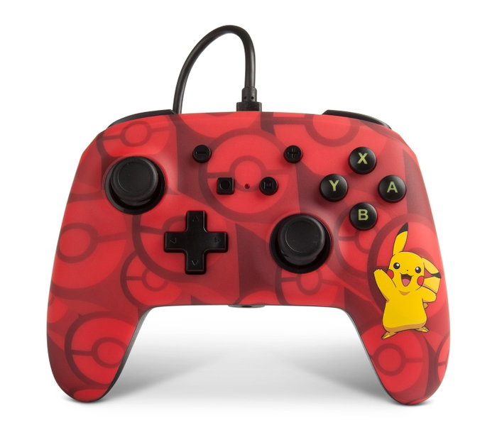 Power A Mando Enhanced con Cable Rojo Pokémon Pikachu
