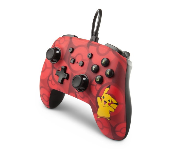 Power A Mando Enhanced con Cable Rojo Pokémon Pikachu
