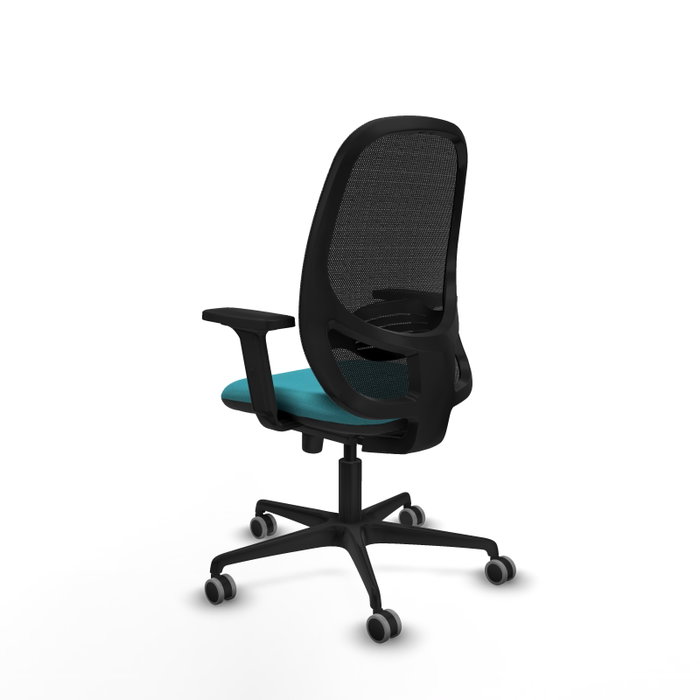 PIQUERAS Y CRESPO Silla de oficina Cilanco con mecanismo Sincro, Turquesa y Negro