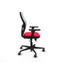PIQUERAS Y CRESPO Silla de oficina Jorquera Rojo/Blanco con Brazos 3D