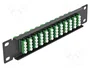 DeLOCK Panel de conexión de fibra óptica 10″ 12 puertos LC Quad verde 1U negro