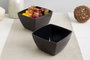 Hermia Set de Cuencos de Vidrio Negro PB-53056-S (2 Piezas) Elegantes y Duraderos para Mesa y Cocina