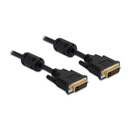 DeLOCK Cable DVI-I a DVI-I 24+5 Macho de 3 m, Negro