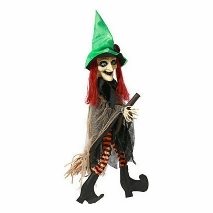 Atosa Figura Decorativa Bruja Colgante 90 cm con Sombrero Verde y Pelo Rojo Atosa Figura Decorativa Bruja Colgante 90 cm con Sombrero Verde y Pelo Rojo