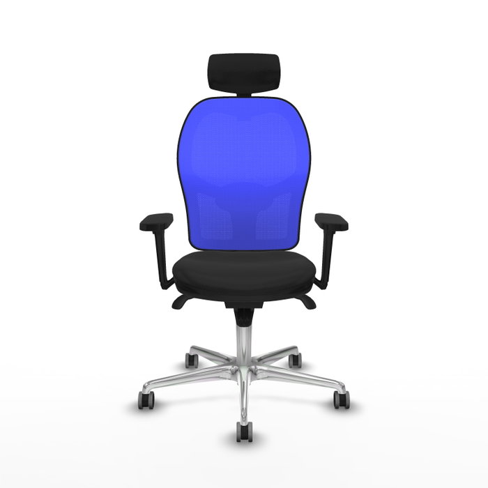PIQUERAS Y CRESPO Silla de oficina Jorquera con Mecanismo Sincro, Negro y Azul