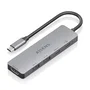 AISENS USB-C Dock 5 en 1 con HDMI 4K y PD 100W, Gris