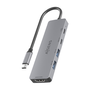 AISENS USB-C Dock 5 en 1 con HDMI 4K y PD 100W, Gris