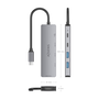 AISENS USB-C Dock 5 en 1 con HDMI 4K y PD 100W, Gris