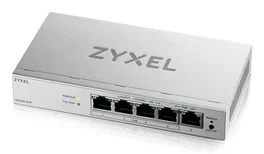 Zyxel GS1200-5HPV3 Switch Gestionado L2 5 Puertos Gigabit Ethernet PoE+ Web, 4 Puertos PoE, Escritorio, Gris