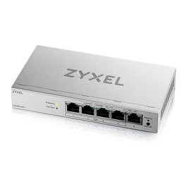 Zyxel GS1200-5HPV3 Switch Gestionado L2 5 Puertos Gigabit Ethernet PoE+ Web, 4 Puertos PoE, Escritorio, Gris