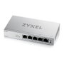 Zyxel GS1200-5HPV3 Switch Gestionado L2 5 Puertos Gigabit Ethernet PoE+ Web, 4 Puertos PoE, Escritorio, Gris