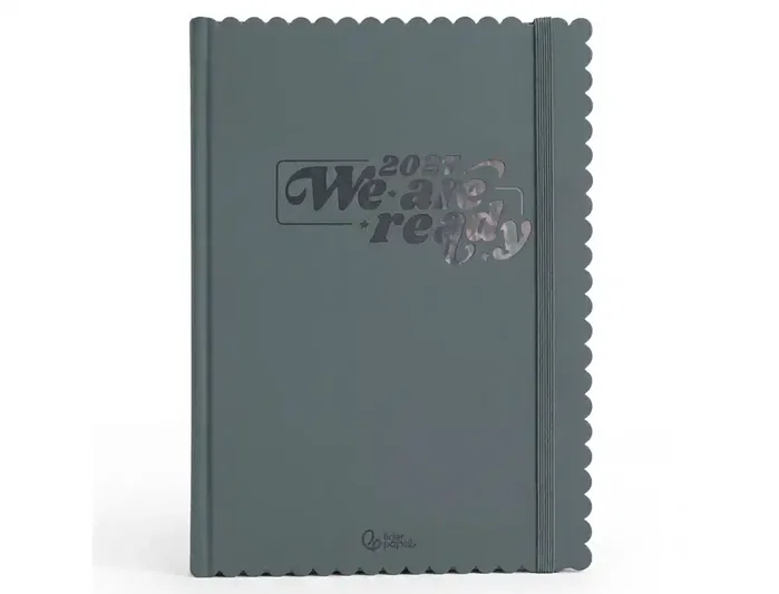 Liderpapel Agenda Cloudy 2027 Día Página A5 Gris Oscuro