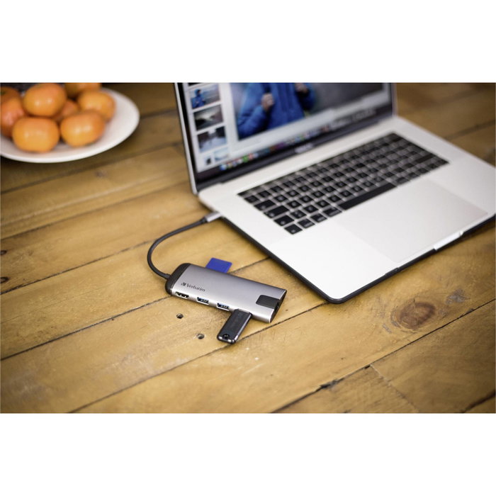 Verbatim Hub Multiport USB-C con HDMI 4K, Ethernet y USB 3.0