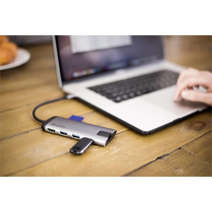 Verbatim Hub Multiport USB-C con HDMI 4K, Ethernet y USB 3.0