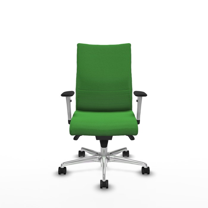 PIQUERAS Y CRESPO Silla Albacete Confidente Verde con Mecanismo Sincro y Base de Aluminio