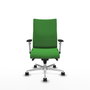 PIQUERAS Y CRESPO Silla Albacete Confidente Verde con Mecanismo Sincro y Base de Aluminio