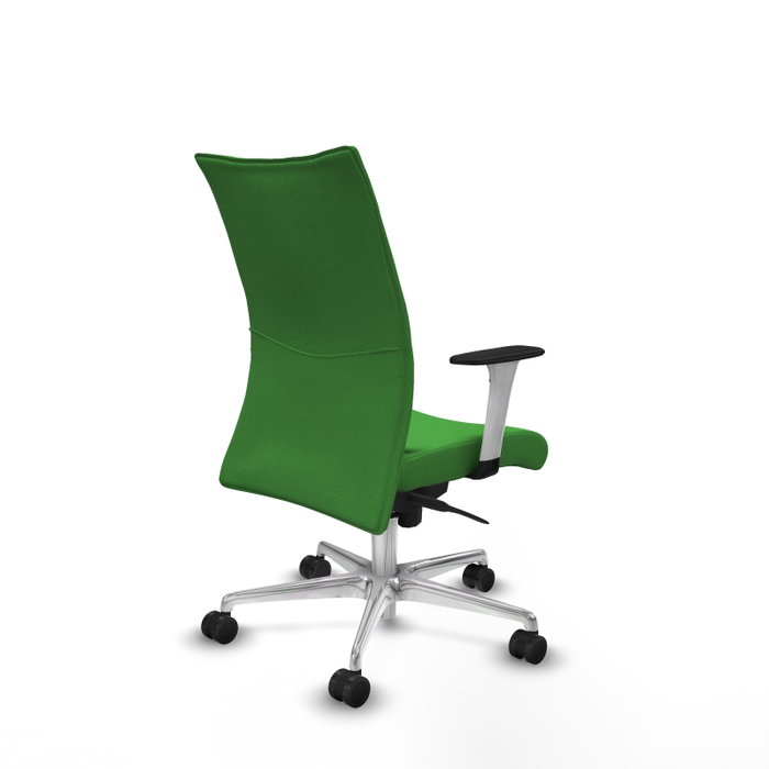 PIQUERAS Y CRESPO Silla Albacete Confidente Verde con Mecanismo Sincro y Base de Aluminio
