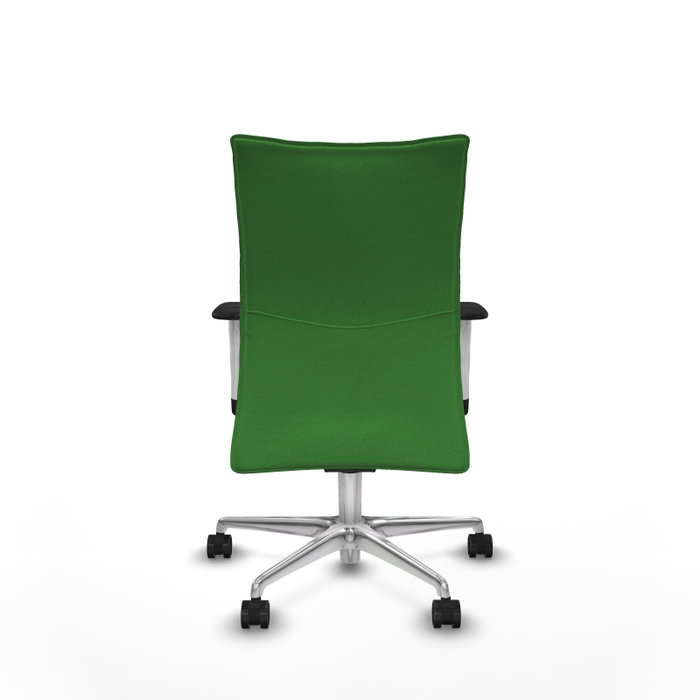 PIQUERAS Y CRESPO Silla Albacete Confidente Verde con Mecanismo Sincro y Base de Aluminio