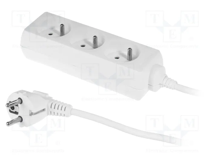 PLASTROL Prolongador de alimentación H05VV5-F 3G1mm2 1,5m blanco PLASTROL Prolongador de alimentación H05VV5-F 3G1mm2 1,5m blanco