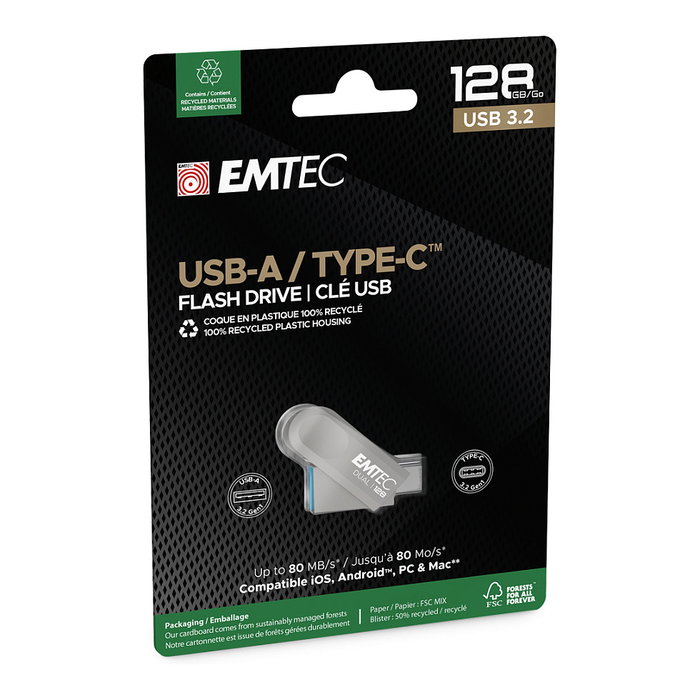 EMTEC STICK Emtec USB3.2 Type-C Dual D280 128GB
