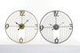 DKD Home Decor Reloj de Pared Moderno Negro Dorado 3 x 45 x 45 cm (2 Unidades)