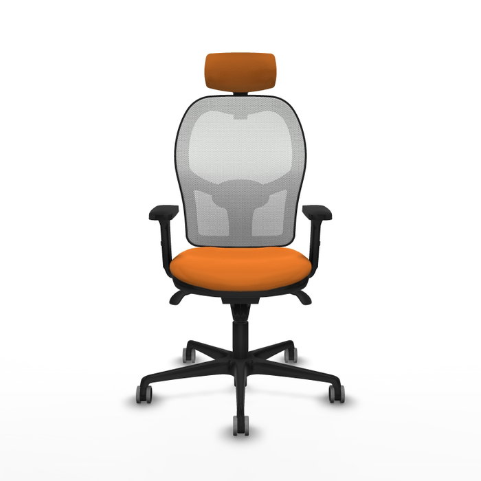 PIQUERAS Y CRESPO Silla de oficina Jorquera con mecanismo Sincro, Naranja y Blanco PIQUERAS Y CRESPO Silla de oficina Jorquera con mecanismo Sincro, Naranja y Blanco