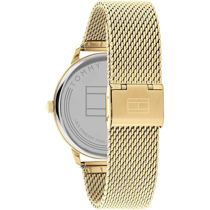 Tommy Hilfiger 1791877 Reloj para Hombre con Caja Dorada y Esfera Azul