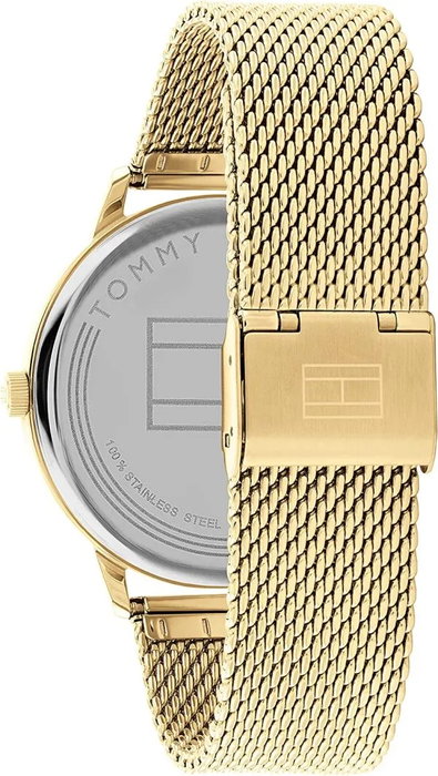 Tommy Hilfiger 1791877 Reloj para Hombre con Caja Dorada y Esfera Azul