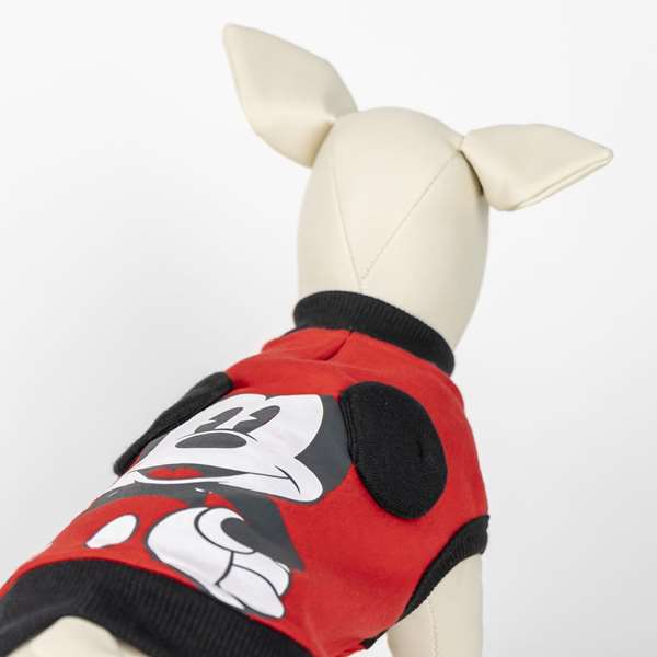 Cerdá Sudadera para perro Mickey Mouse con aplicaciones Cotton Brushed, color Rojo, talla M Cerdá Sudadera para perro Mickey Mouse con aplicaciones Cotton Brushed, color Rojo, talla M