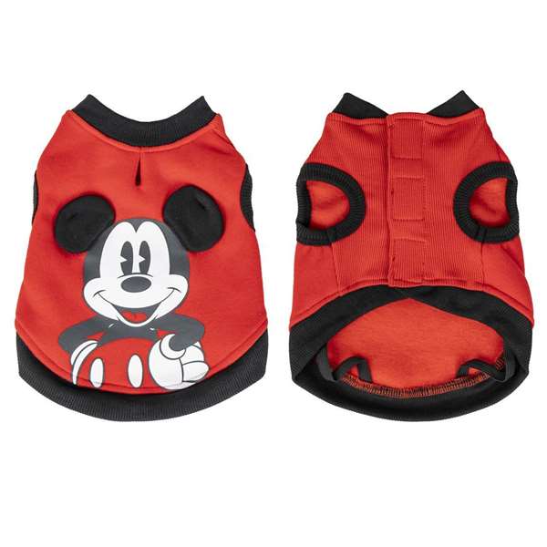 Cerdá Sudadera para perro Mickey Mouse con aplicaciones Cotton Brushed, color Rojo, talla M Cerdá Sudadera para perro Mickey Mouse con aplicaciones Cotton Brushed, color Rojo, talla M