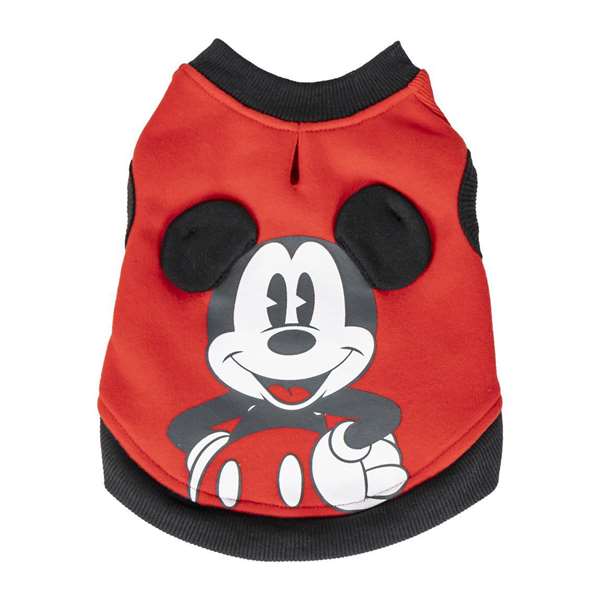 Cerdá Sudadera para perro Mickey Mouse con aplicaciones Cotton Brushed, color Rojo, talla M Cerdá Sudadera para perro Mickey Mouse con aplicaciones Cotton Brushed, color Rojo, talla M