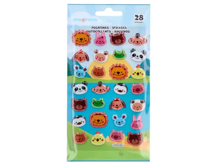 Imaginovo Pegatinas Cute Animals Salvajes con Relieve Imaginovo Pegatinas Cute Animals Salvajes con Relieve