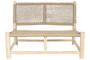 DKD Home Decor Sillón Horeca Natural Teca y Fibra 81 x 84 x 120 cm Hecho a mano