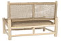 DKD Home Decor Sillón Horeca Natural Teca y Fibra 81 x 84 x 120 cm Hecho a mano