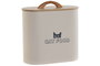 DKD Home Decor Bote para comida de gato Beige Natural