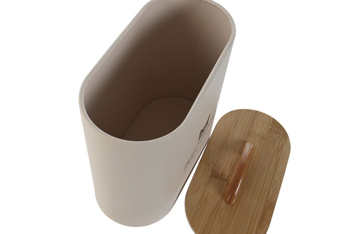 DKD Home Decor Bote para comida de gato Beige Natural 10 x 21 x 20 cm DKD Home Decor Bote para comida de gato Beige Natural 10 x 21 x 20 cm