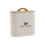 DKD Home Decor Bote para comida de gato Beige Natural