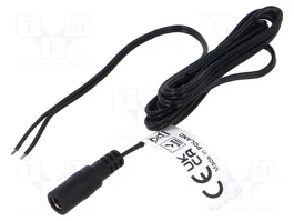 ESPE Cable de alimentación plano con conectores DC 5,5/2,5 mm, 1,5 m