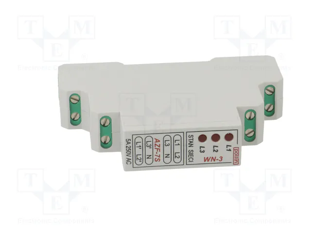 POLLIN AZF-7S Relé de monitorización de tensión trifásica 3 x 400V AC