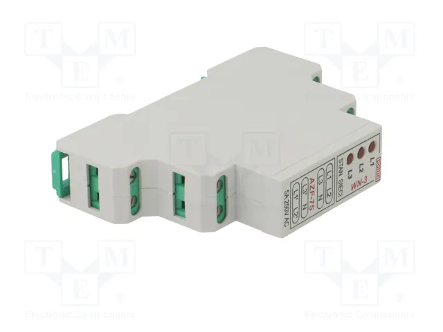 POLLIN AZF-7S Relé de monitorización de tensión trifásica 3 x 400V AC