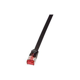 LogiLink Patch Cable Flat Cat.6A Shielded 10,0m negro LogiLink Patch Cable Flat Cat.6A Shielded 10,0m negro
