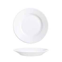 ARC TABLE Plato Hondo Opal 23 cm - Vajilla Blanca, Colección Básica, Apto para Lavavajillas y Microondas, Diámetro 23 cm (Set de 6)